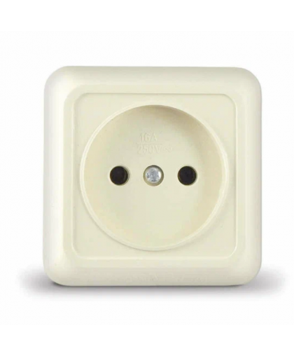 Розетка одноместная б/з UNIVersal ОЛИМП бежевая Розетка одноместная б/з UNIVersal ОЛИМП бежевая