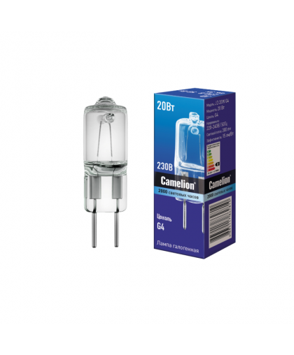 Лампа галогеновая Camelion JD G4 230V 20W