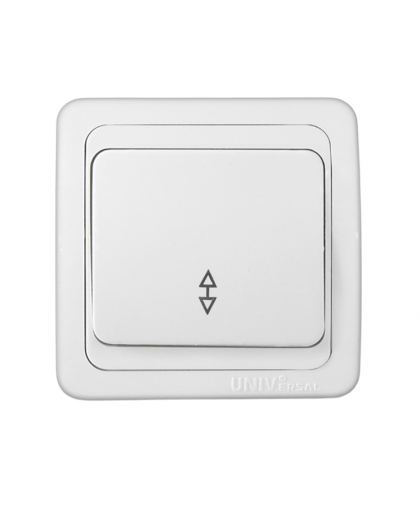 Выключатель 1кл. проходной СП 10А 220В белый Валери UNIVersal Выключатель 1кл. проходной СП 10А 220В белый Валери UNIVersal
