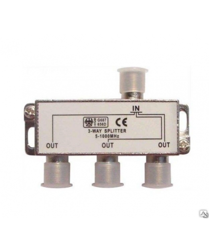 Разветвитель на 3TV 5-1000MHz без штекеров PROconnect Разветвитель на 3TV 5-1000MHz без штекеров PROconnect