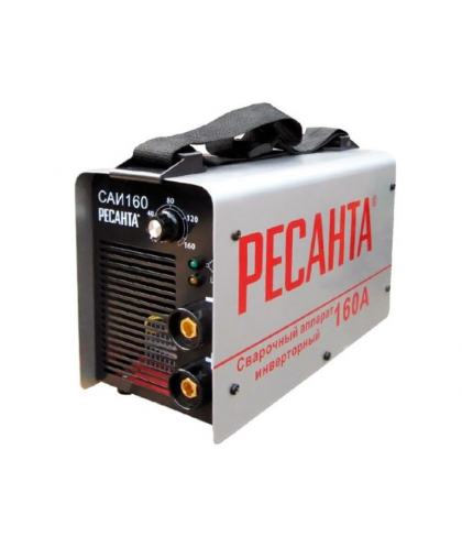 Инвертор сварочный РЕСАНТА САИ-160 140-260В 10-160А ПВ=160А/70% 1,6-4мм, 4,5кг Инвертор сварочный РЕСАНТА САИ-160 140-260В 10-160А ПВ=160А/70% 1,6-4мм, 4,5кг