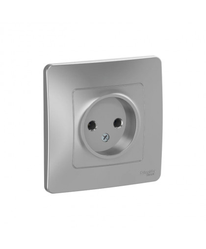 Розетка BLANCA скрытой установки без заземл. без шторок 16А, 250В алюминий