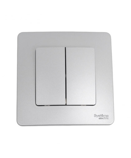 Выключатель BLANCA 2кл. наружный 10А 250В алюминий Выключатель BLANCA 2кл. наружный 10А 250В алюминий