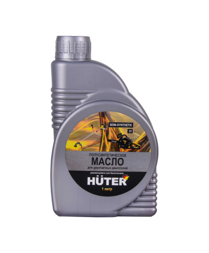 Масло 2-тактное 1,0л полусинтетика HUTER