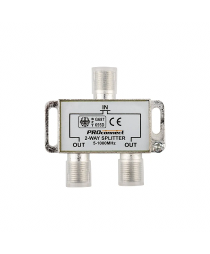 Разветвитель на 2TV 5-1000MHz без штекеров PROconnect Разветвитель на 2TV 5-1000MHz без штекеров PROconnect