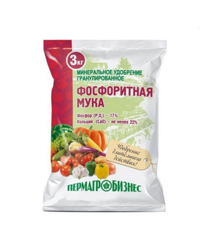 Мука фосфоритная (пермагробизнес) 3кг
