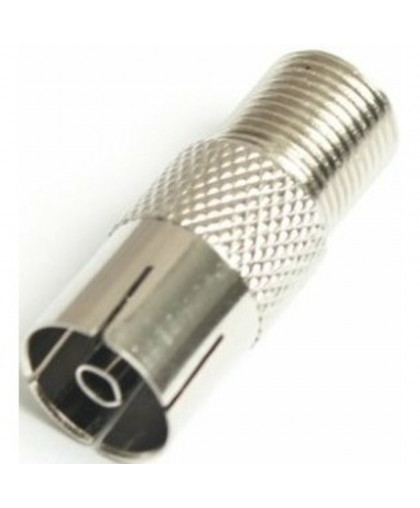 Переход гнездо F - штекер TV металл прямой Переход гнездо F - штекер TV металл прямой