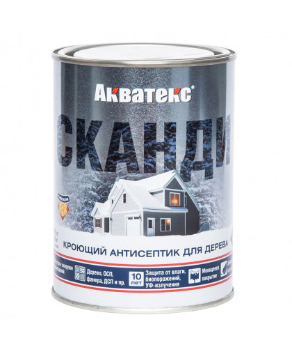 Акватекс-СКАНДИ, Кроющий антисептик для древесины Северное море 0,75л