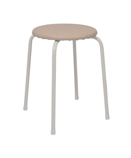 Табурет мягкий "Пенек легкий" круглый ваниль до 150кг Табурет мягкий "Пенек легкий" круглый ваниль до 150кг