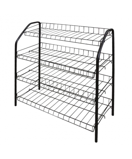 Этажерка для обуви разборная 4 полки 700*660*300мм черная ЭТ1 НИКА Этажерка для обуви разборная 4 полки 700*660*300мм черная ЭТ1 НИКА