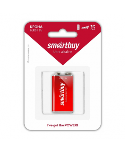 Элемент питания 6LR61 крона Smartbuy 1шт