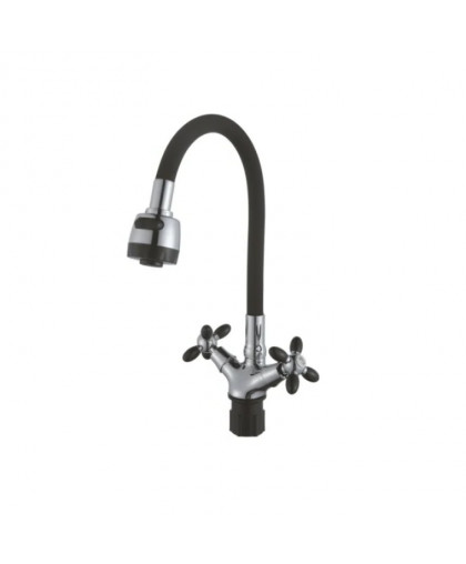 Смеситель д/кухни Эверест с гибким изливом В57-071F черный Смеситель д/кухни Эверест с гибким изливом В57-071F черный
