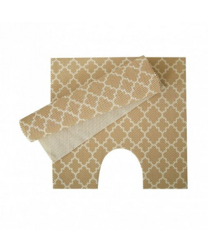 Набор ковриков для ванной ПВХ 50*52/50*85см бежевый