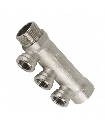 Коллектор с резьбой ВР 3/4*1/2 3вых. VALTEC