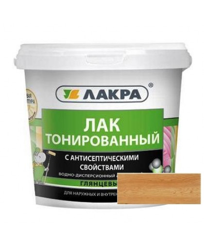 Лак в/д ЛАКРА тонированный Дуб 0,9 кг