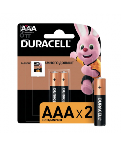 Элемент питания Duracell LR03/ААА (2шт)