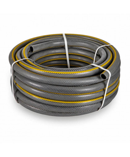 Шланг поливочный 3х-слойный армированный ТЭП 1/2" 25м "В приДАЧУ" ULTRA BLACK