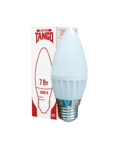 Лампа светодиод 7W Е27 свеча 3000K 220V TANGO