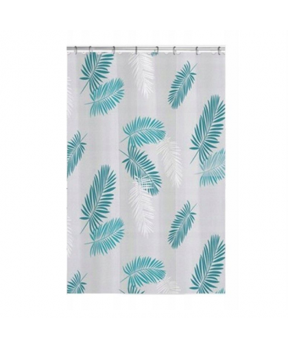 Штора для ванной 180*180см с кольцами "Simply" Тропические листья PEVA