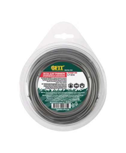Леска для триммера FIT круглая 2,4мм*15м