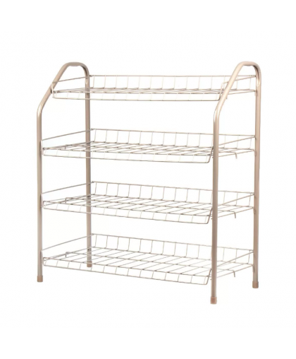 Этажерка для обуви разборная 460*280*700мм бежевый металлик ЭТ2 НИКА Этажерка для обуви разборная 460*280*700мм бежевый металлик ЭТ2 НИКА
