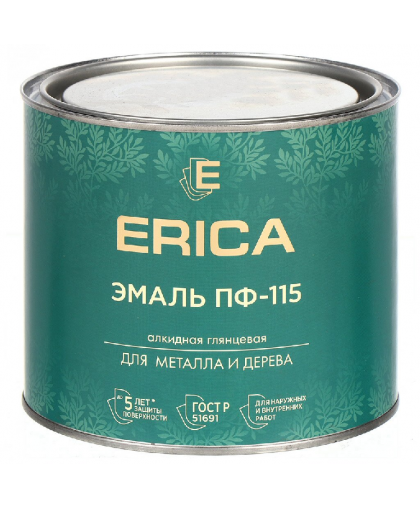 Эмаль ПФ-115 ERICA черная1,8кг