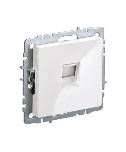 Розетка компьютерная RJ45 кат.5Е РК10-БрБ белый BRITE IEK