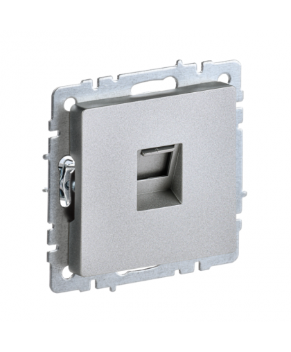 Розетка компьютерная RJ45 кат.5Е РК10-БрА алюминий BRITE IEK
