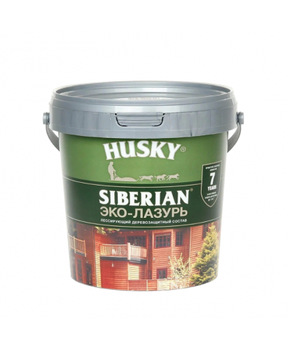 Антисептик HUSKY SIBERIAN ЭКО-ЛАЗУРЬ полуматовый антик 0,9л