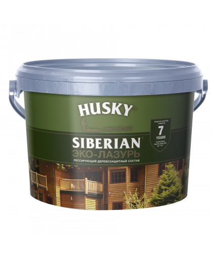 Антисептик HUSKY SIBERIAN ЭКО-ЛАЗУРЬ полуматовый антик 2,7л