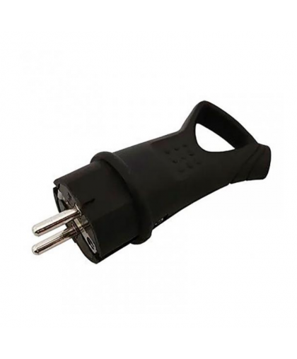 Вилка каучук прямая с ушком 16A 2Р+Е 250В IP44 VKL elekctric