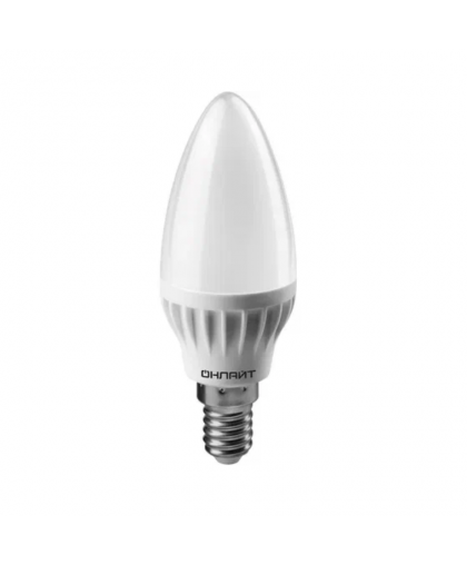Лампа светодиод ОНЛАЙТ LED 10вт Е14 теплый матовая свеча