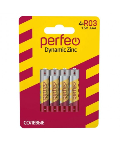 Элемент питания Perfeo R03 Dynamic Zinc 4шт