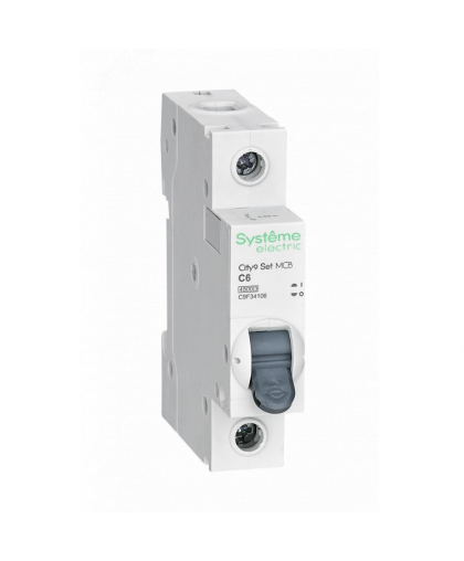 Выключатель автоматический однополюсный 6А С 4.5kA 230B City9 Set Systeme Electric