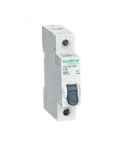 Выключатель автоматический однополюсный 16А С 4.5kA 230B City9 Set Systeme Electric