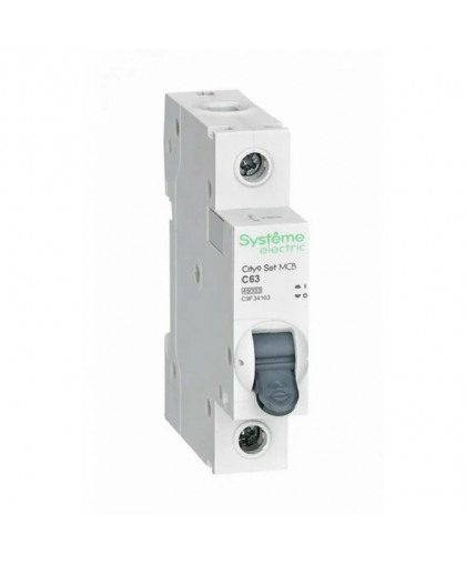 Выключатель автоматический однополюсный 63А С 4.5kA 230B City9 Set Systeme Electric