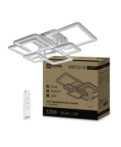 Светильник светодиод. Aristo-w 60Вт 230В 3000-6500К 4700Лм пульт ДУ белый IN HOME