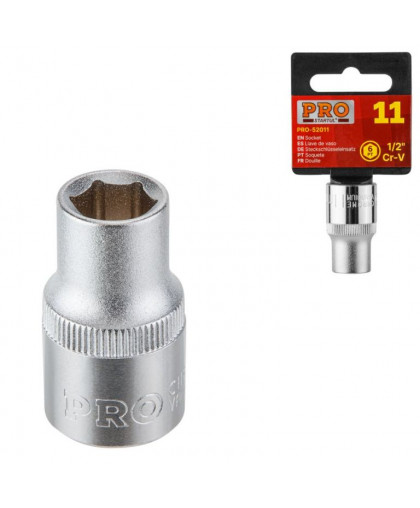 Головка 6-гранная CrV 1/2" 11мм PRO STARTUL