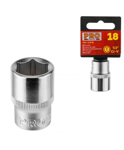 Головка 6-гранная CrV 1/2" 16мм PRO STARTUL