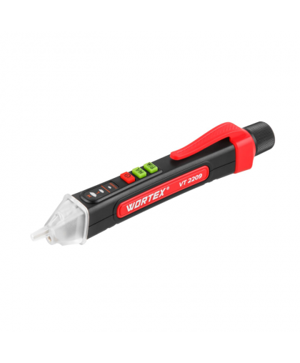 Бесконтактный индикатор напряжения WORTEX VT 2209 12-1000 В, световая и звуковая индикация