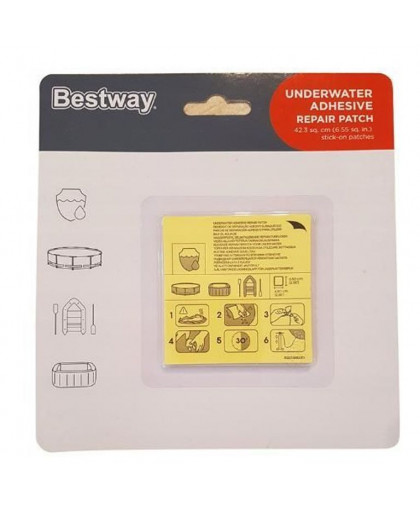 Заплатки ремонтные водостойкие самоклеящиеся 6,5*6,5см (10шт) Bestway