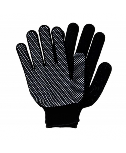 Перчатки нейлон ПВХ Микроточка черный G-104 PRAKTISCHE HOME