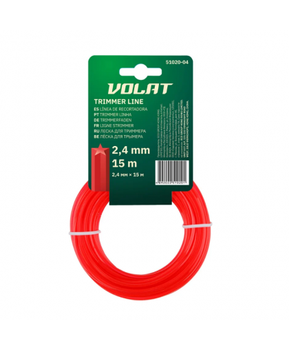 Леска д2,4мм*15м звезда ВОЛАТ 51020-04
