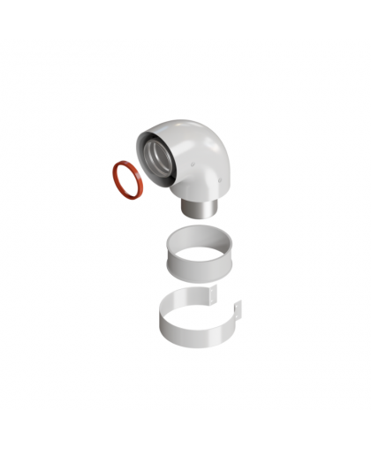 Отвод коаксиальный д60/100мм K-01V KRATS Отвод коаксиальный д60/100мм K-01V KRATS