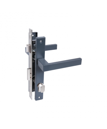 Замок врезной СТАНДАРТ 8520.02.7016 серый антрацит ключ-верт. Замок врезной СТАНДАРТ 8520.02.7016 серый антрацит ключ-верт.