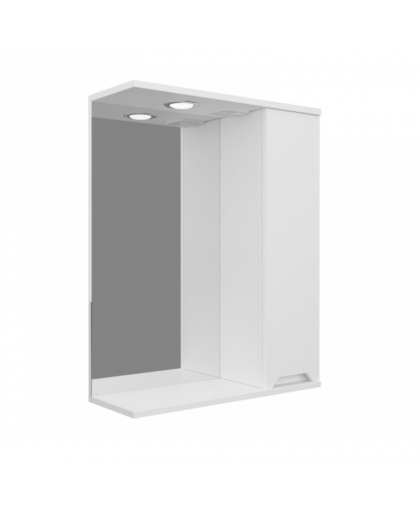 Шкаф-зеркало "Сохо 60" белый со светильником правый Шкаф-зеркало "Сохо 60" белый со светильником правый