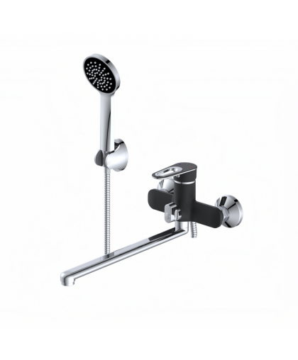 Смеситель д/ванны POTATО Р22274-6 д35мм хром-матовый черный Смеситель д/ванны POTATО Р22274-6 д35мм хром-матовый черный