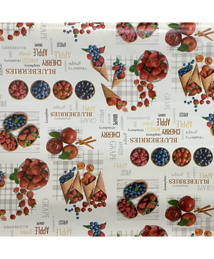 Клеенка "МАЖОР" на неткан.основе Ягоды и яблоки на белом 598/0 1,35*20м Клеенка "МАЖОР" на неткан.основе Ягоды и яблоки на белом 598/0 1,35*20м