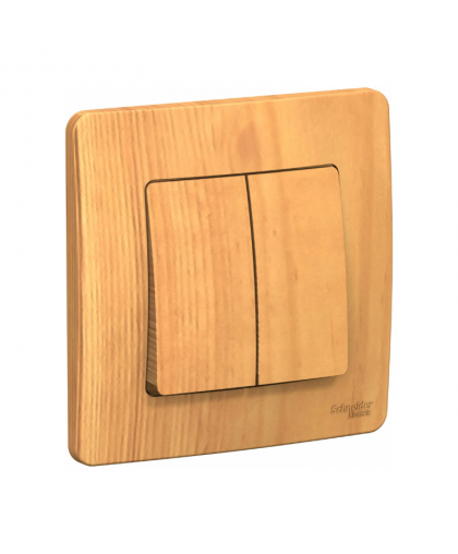 Выключатель BLANCA двухкл. скрытой установки 10А 230В ясень Выключатель BLANCA двухкл. скрытой установки 10А 230В ясень