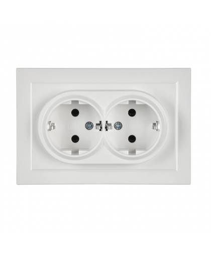 Розетка BRITE двойная с/з без защит.шторок 16А всборе РС12-3-БрБ